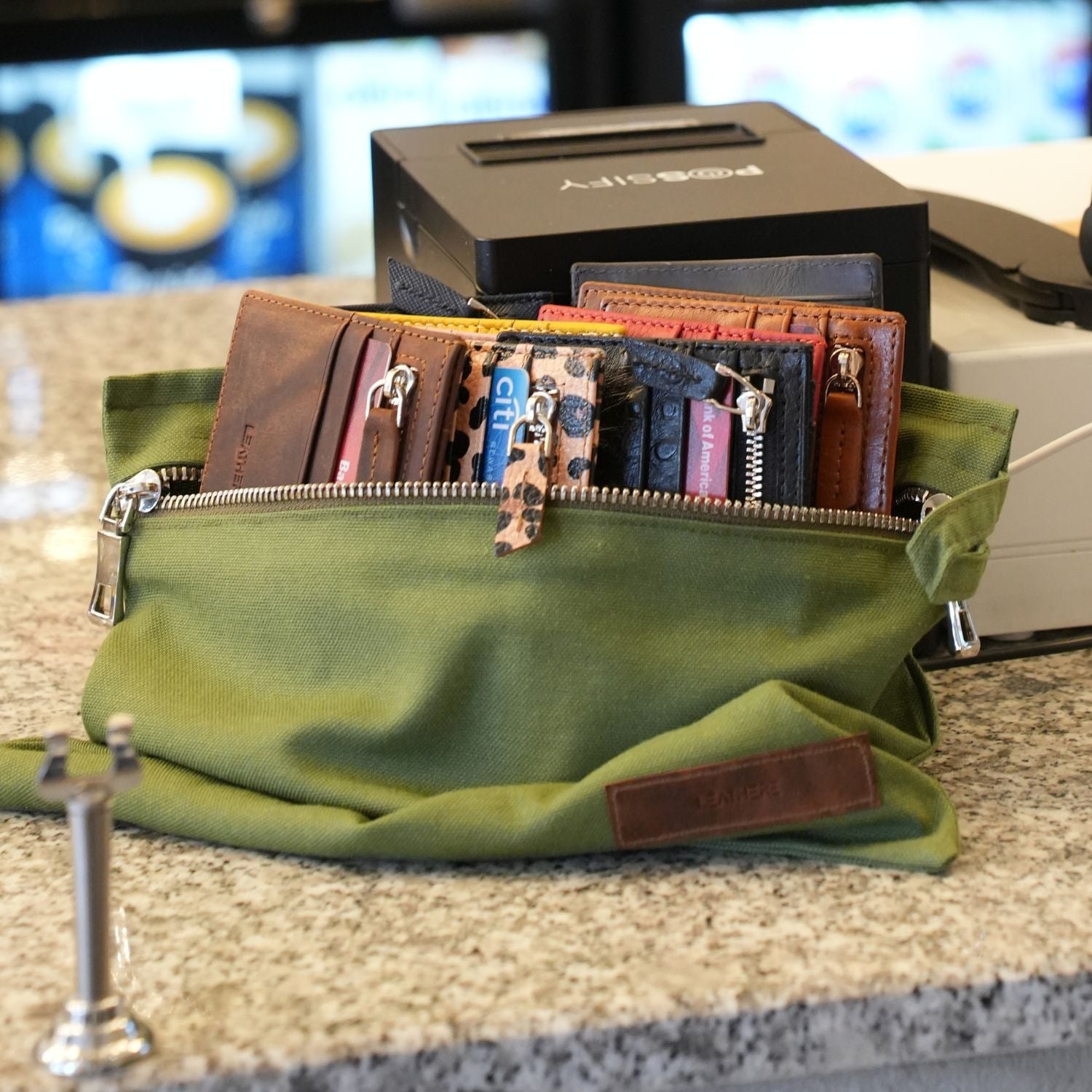 Zippered Genuine Leather Card Holder – Gift Box Edition (10 Colors) -Concord