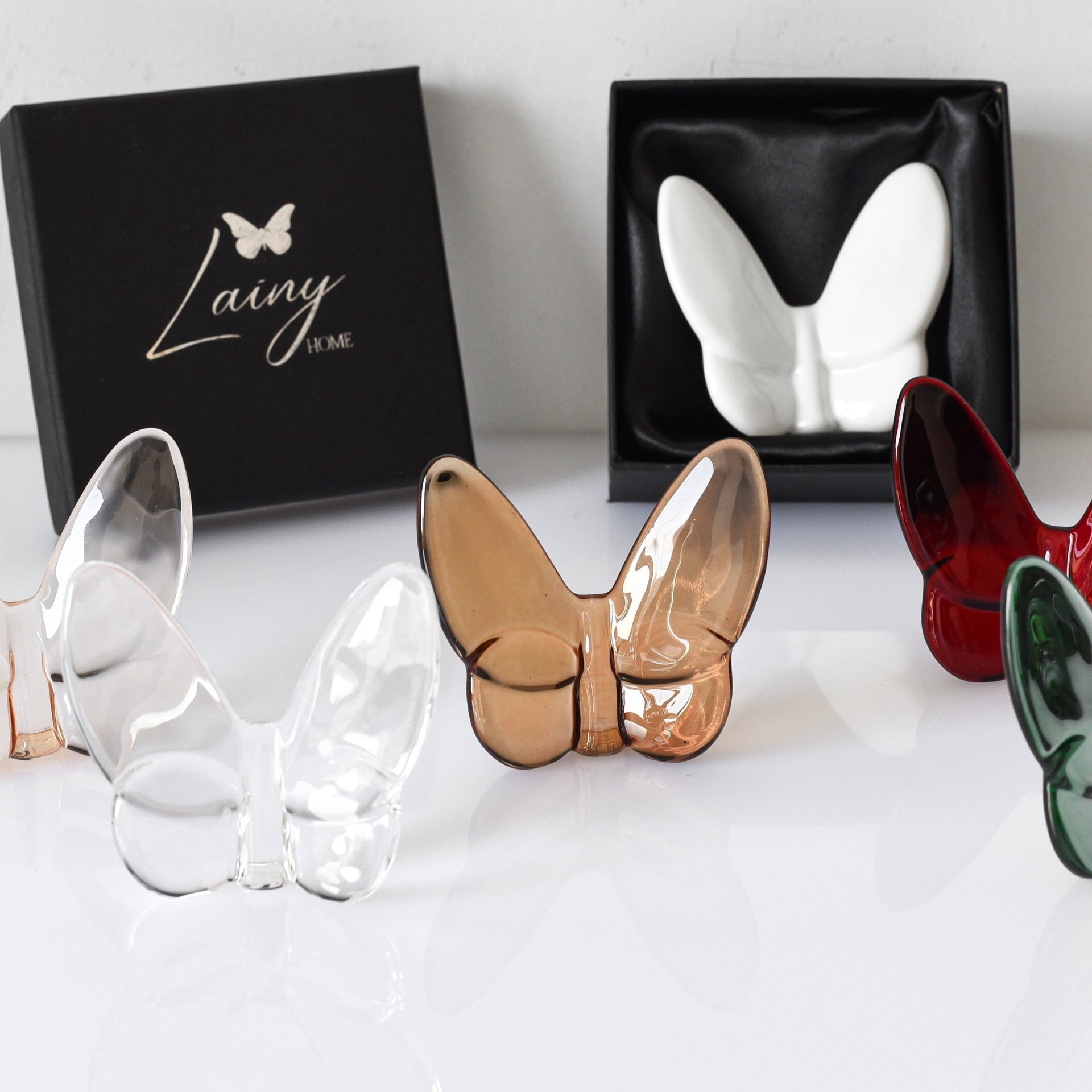 Le Mariposa Crystal Butterfly Figurine in Brown