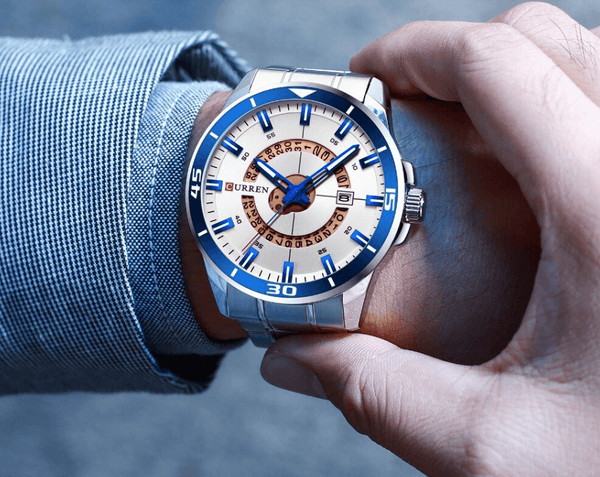 Men's  Modern Sports Waterproof Watch Luxury Unique Design  Fluorescent Hands Perfect Gift