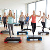 3-in-1 Aerobic Step Platform Set with 2 Stackable Risers and Balance Trainers for Home-Gray