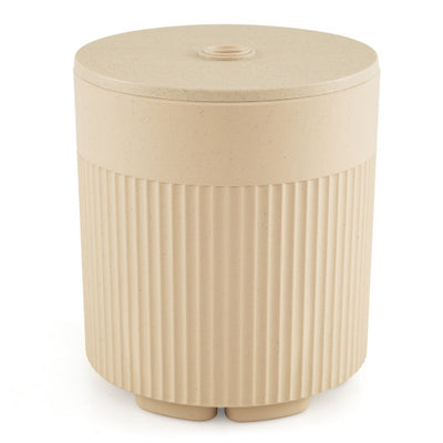 3-in-1 All-Weather Outdoor HDPE Umbrella Base with Water Bag and  2” Umbrella Hole for Patio-Beige