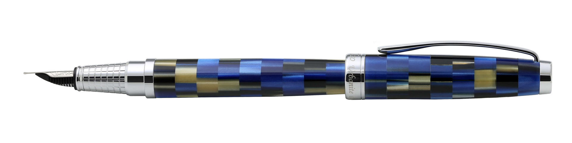 Urbanite Acrylic & Brass Fountain Pen (Fine Nib) - Modern Blue