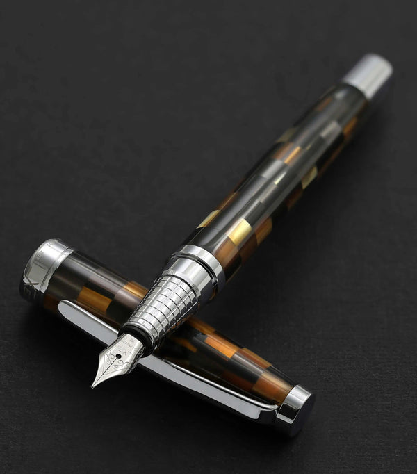 Urbanite Acrylic & Brass Fountain Pen (Medium Nib) - Woody Brown - Gifts for You 'n Me