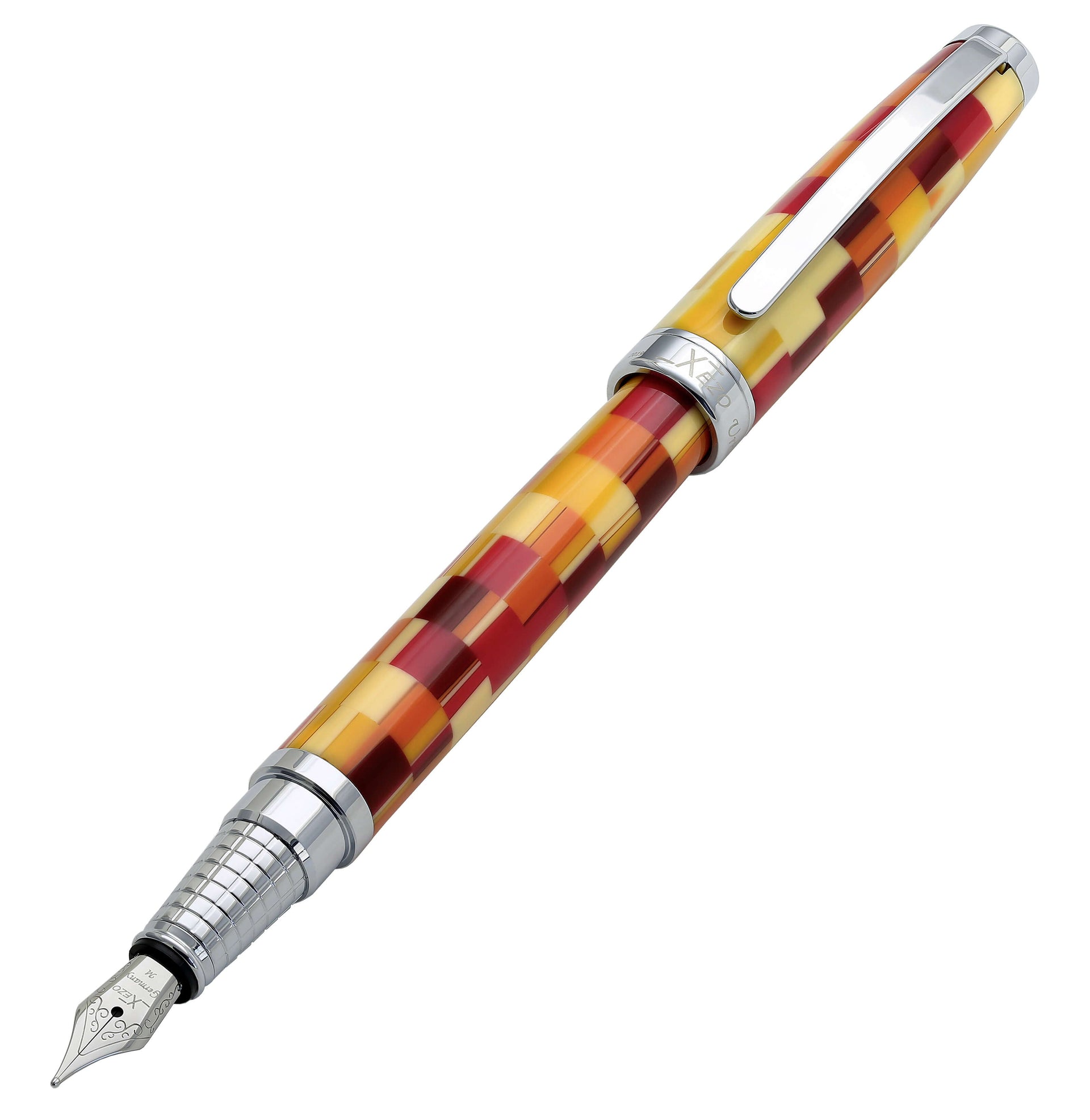 Urbanite Acrylic & Brass Fountain Pen (Medium Nib) - Retro Red