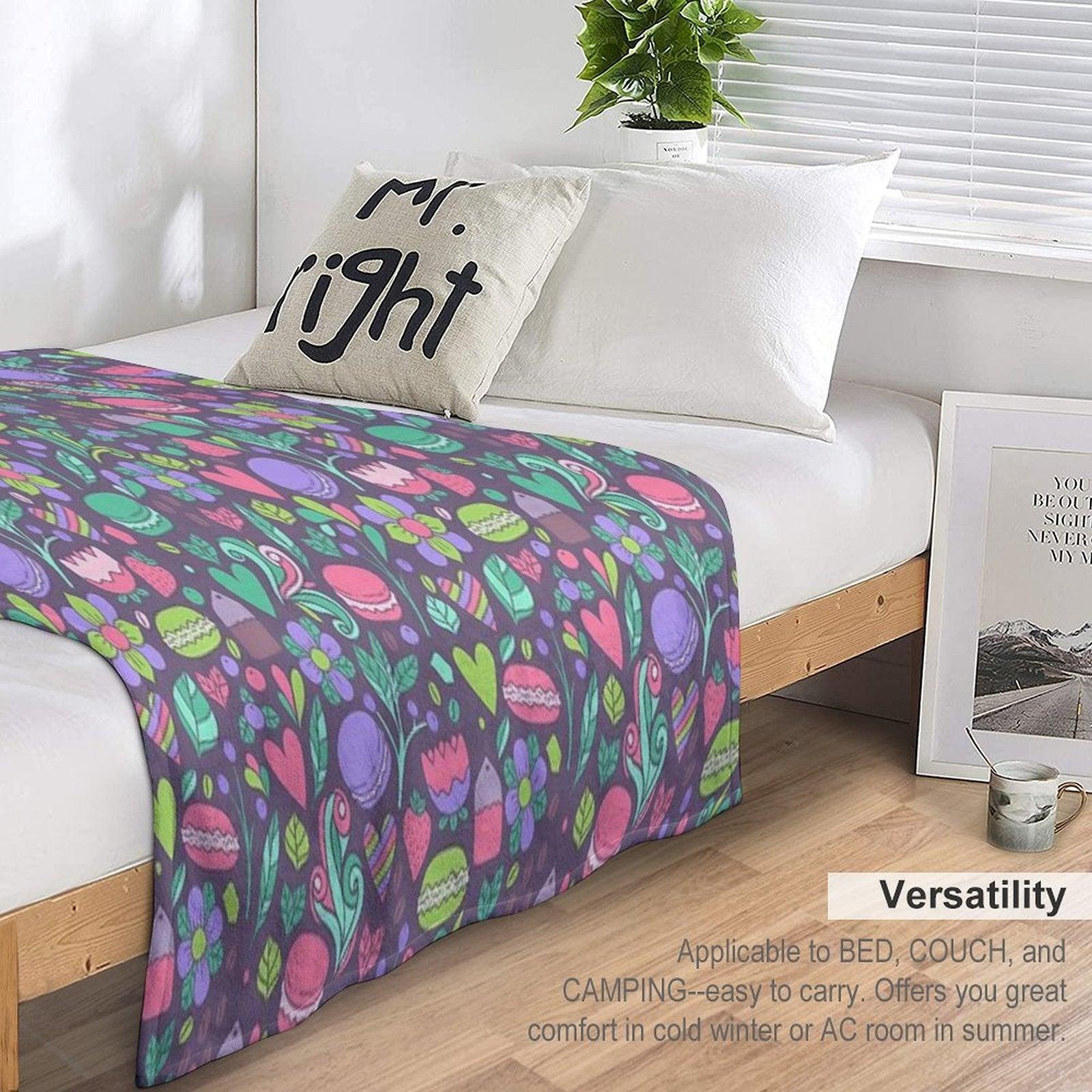 Macarons And Flowers Throw Blanket
