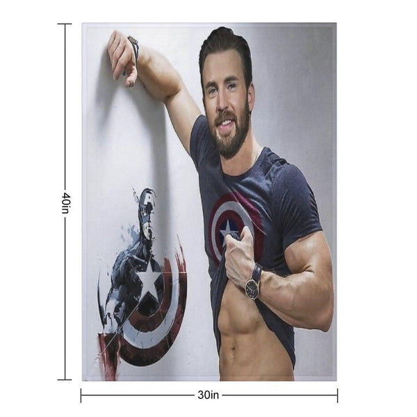Chris Evans Wallpaper Throw Blanket