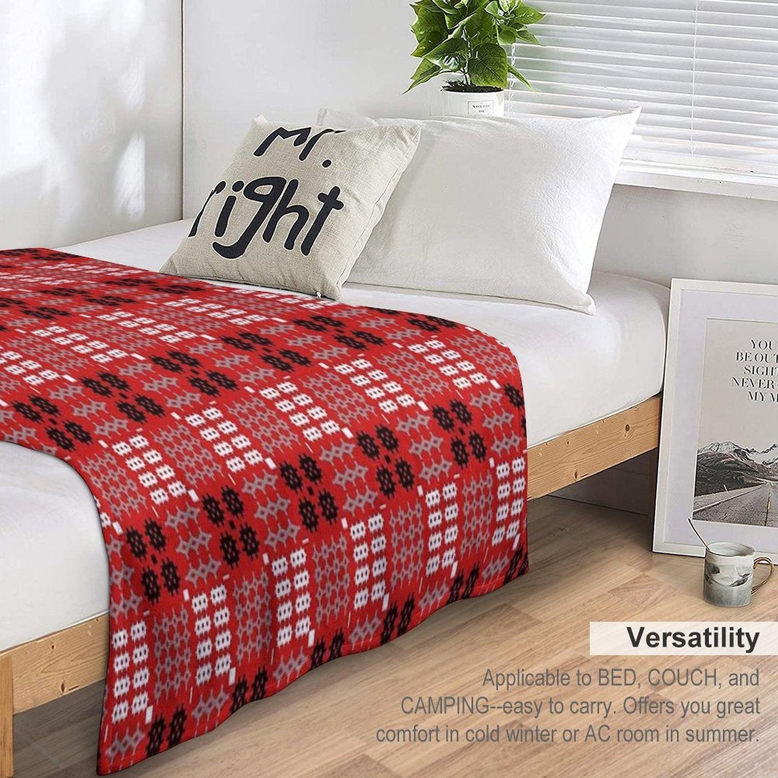 Welsh Design, Carthen Cymraeg, Cymreig (red) (Printed Image - Not Real  Tapestry) Throw Blanket