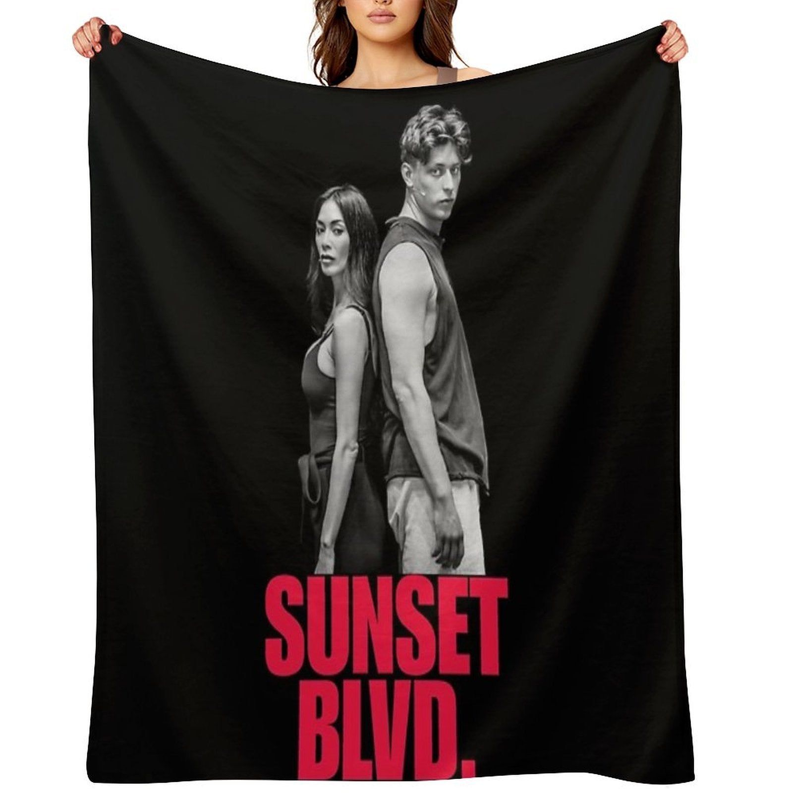 Sunset Blvd. with Nicole Scherzinger And Tom Francis Shrink-resistant Throw Blanket