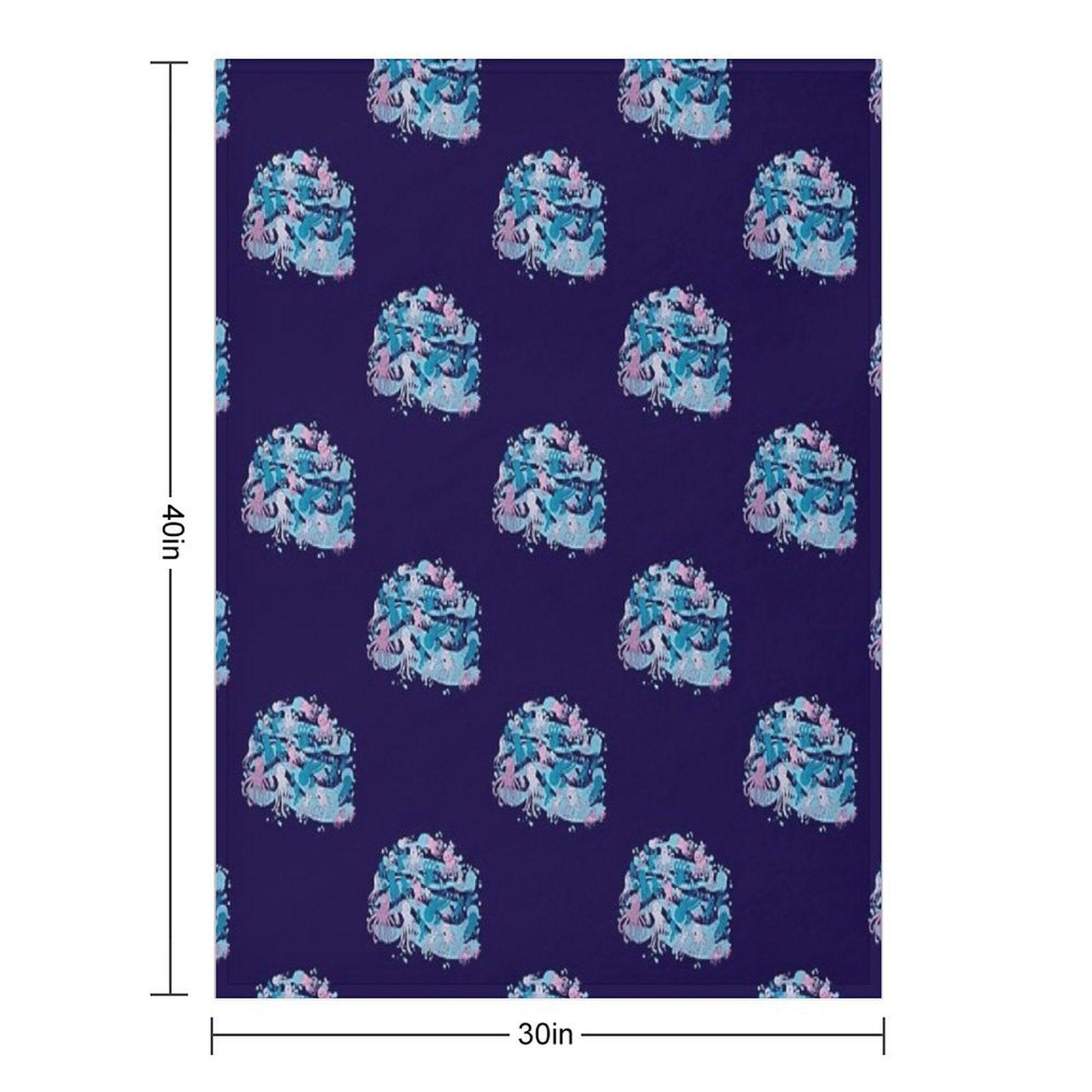 Octopus Party Throw Blanket