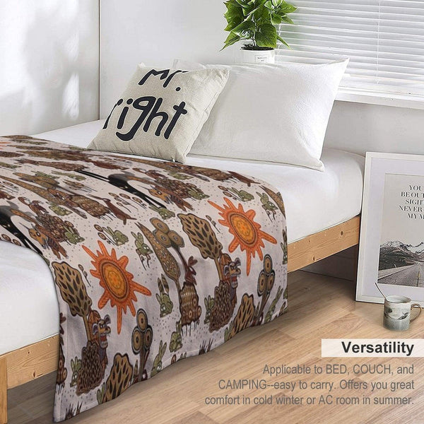 In The Beginning of The World - Watership Down Pattern Throw Blanket