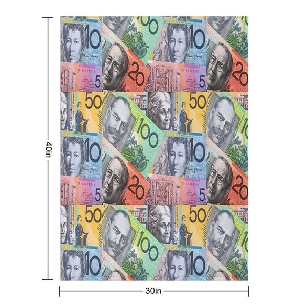 Australian Dollars Throw Blanket