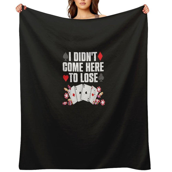 Cool Poker Player Art For Men Women Casino Lover Gamblers Throw Blanket