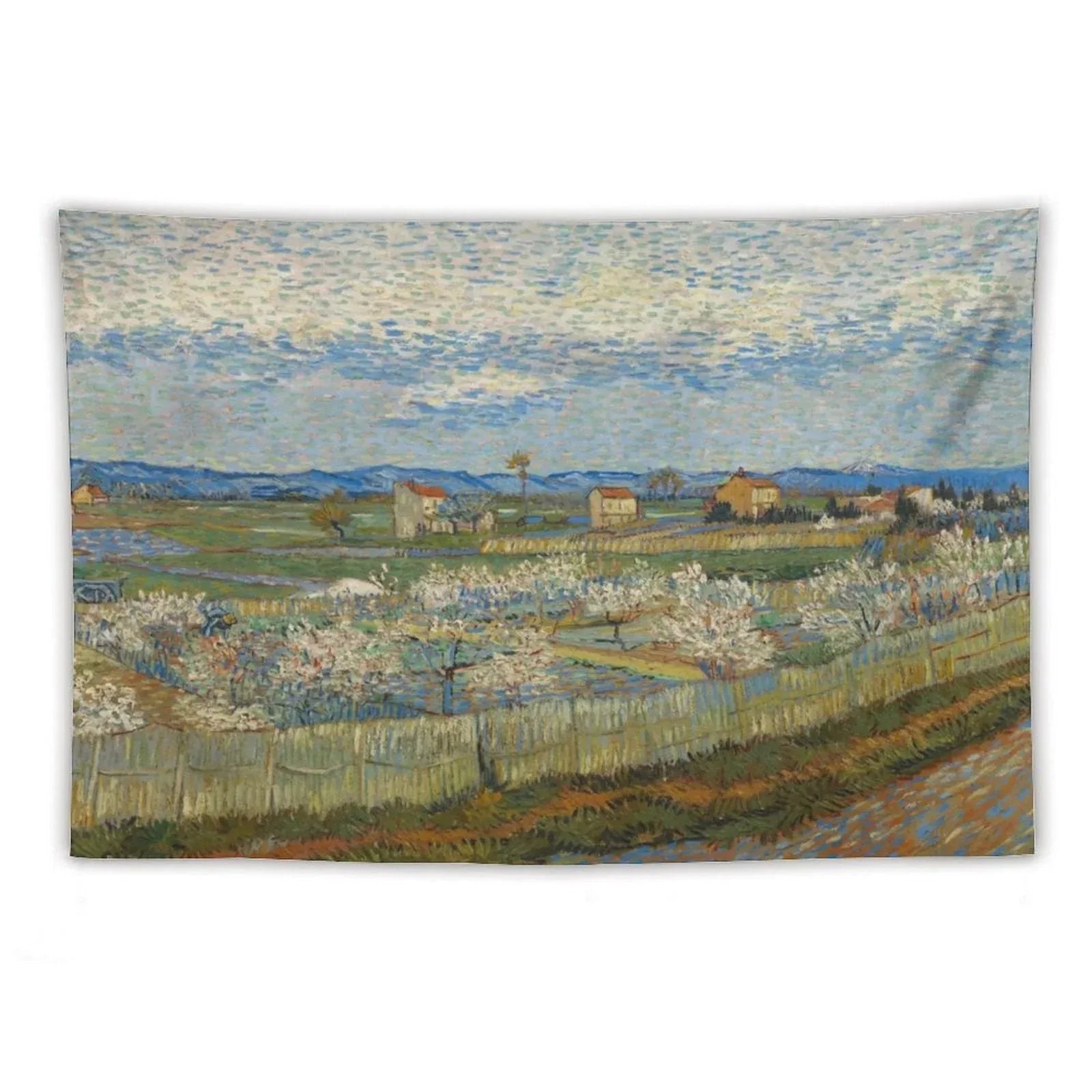 Van Gogh’s Peach Trees in Blossom Tapestry