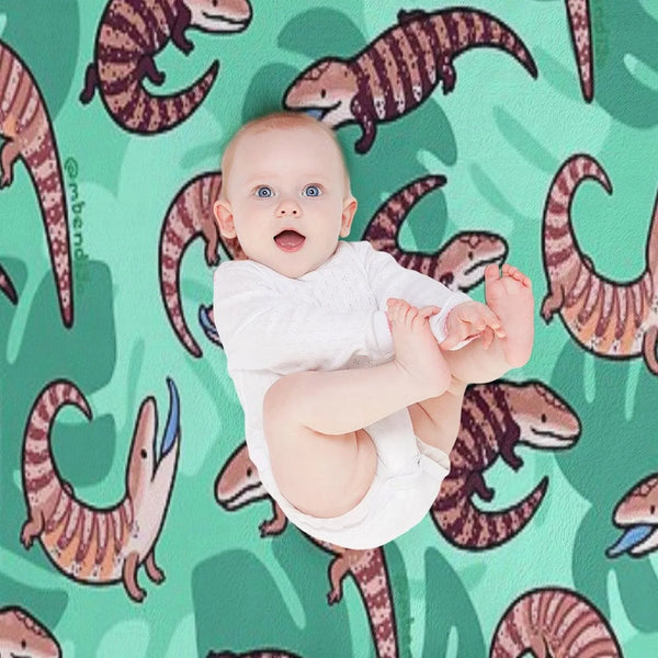 Blue Tongue Skink Throw Blanket