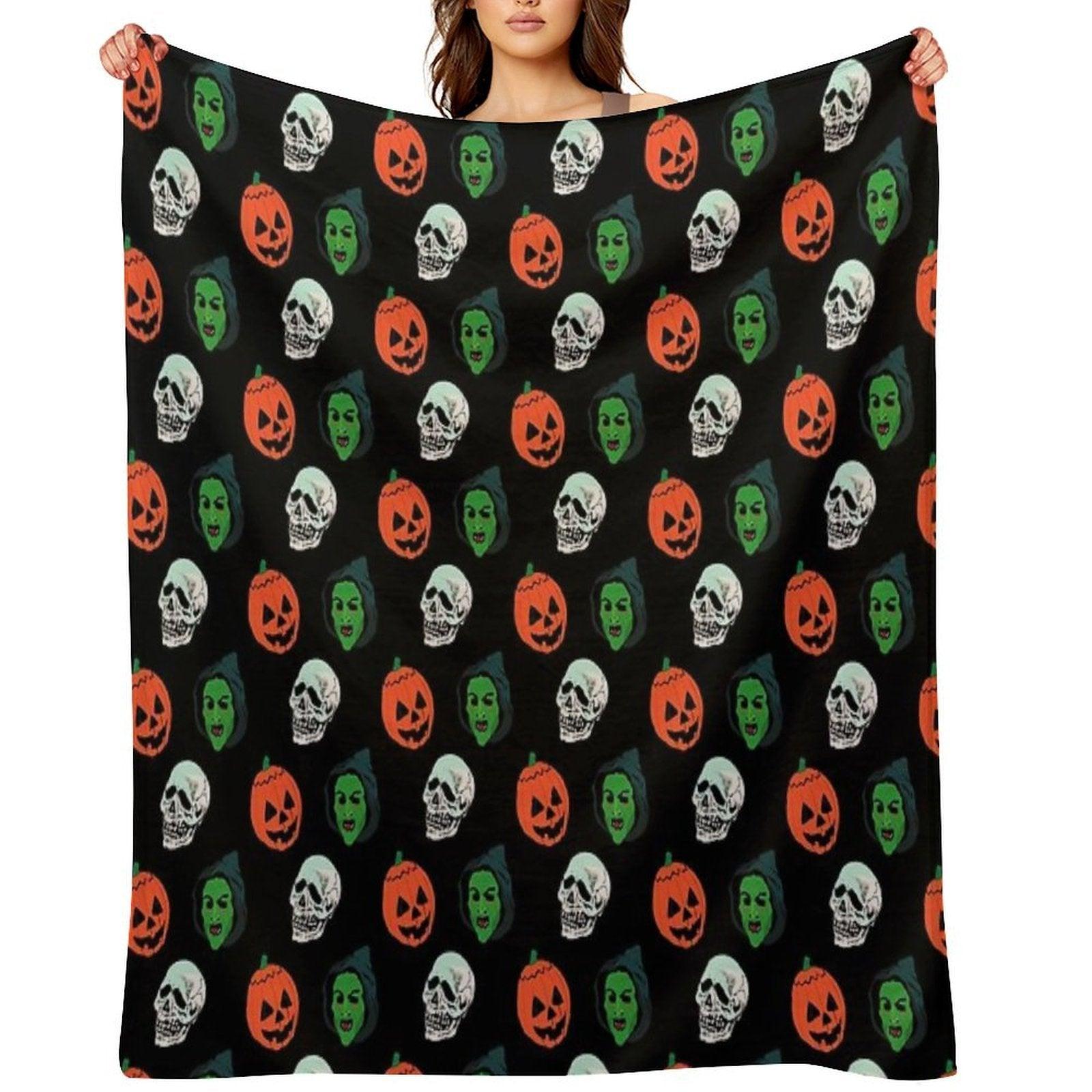 Silver Shamrock Mask Set Throw Blanket