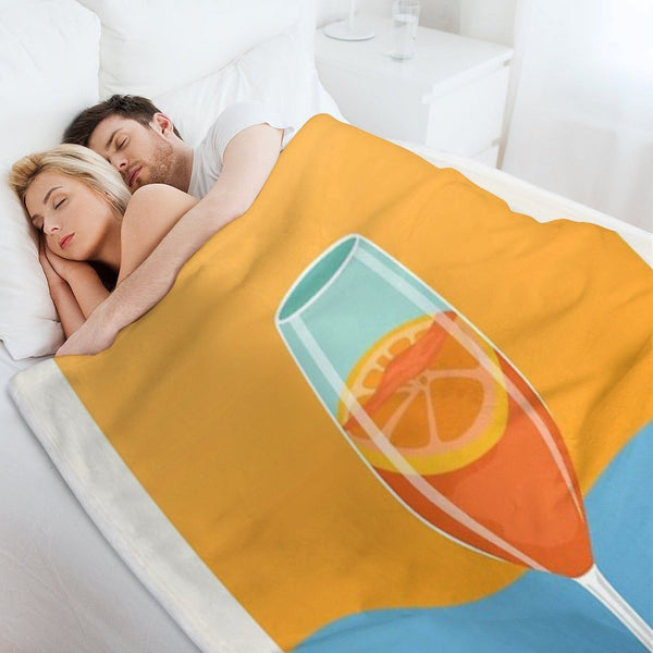 Aperol Spritz Premium Throw Blanket