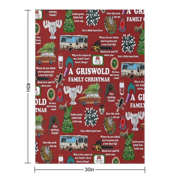 Christmas Vacation Collage Throw Blanket