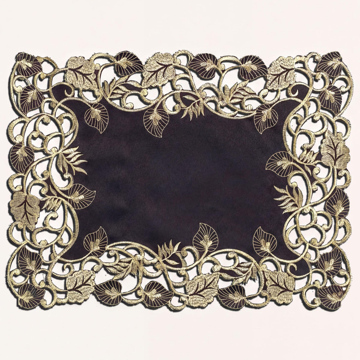 Black Gold Placemats – Midnight Gold, 12x18 Inch
