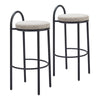 Sisal Barstool (Set of 2) Beige Tweed