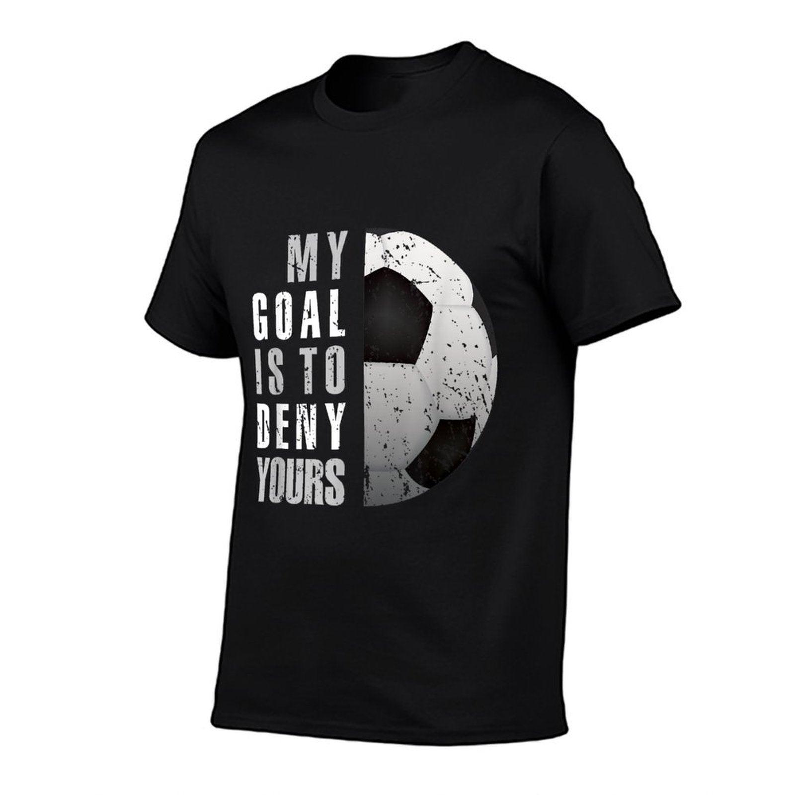 My Goal Is To Deny Yours Soccer Goalie Distressed Goalkeeper T-Shirt
