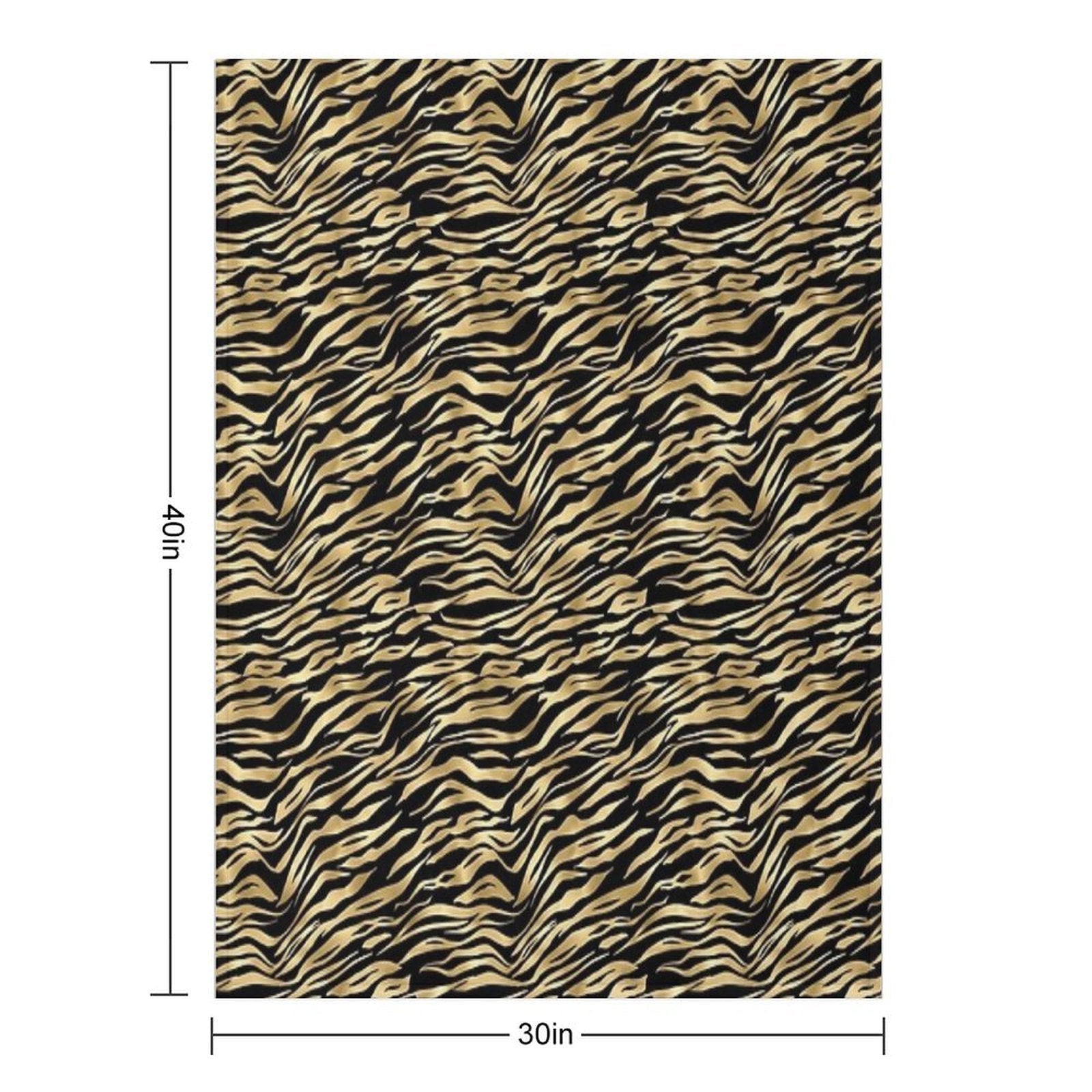 Black And Gold Animal Abstract #1 Premium Throw Blanket