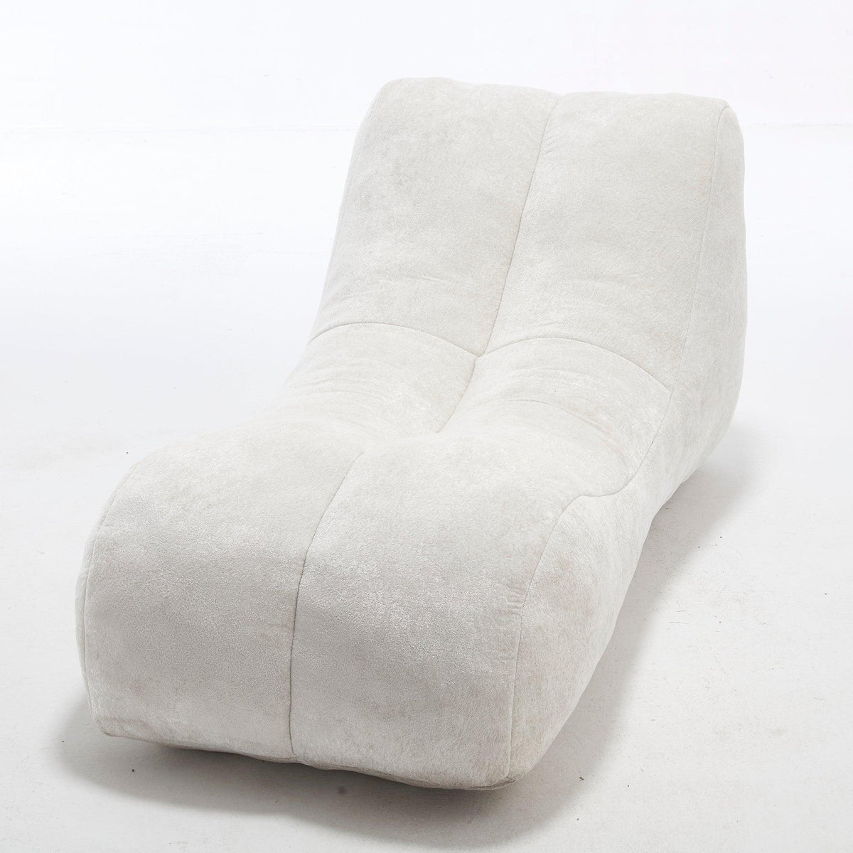 White Polyester Bean Bag Sofa‑Lounger