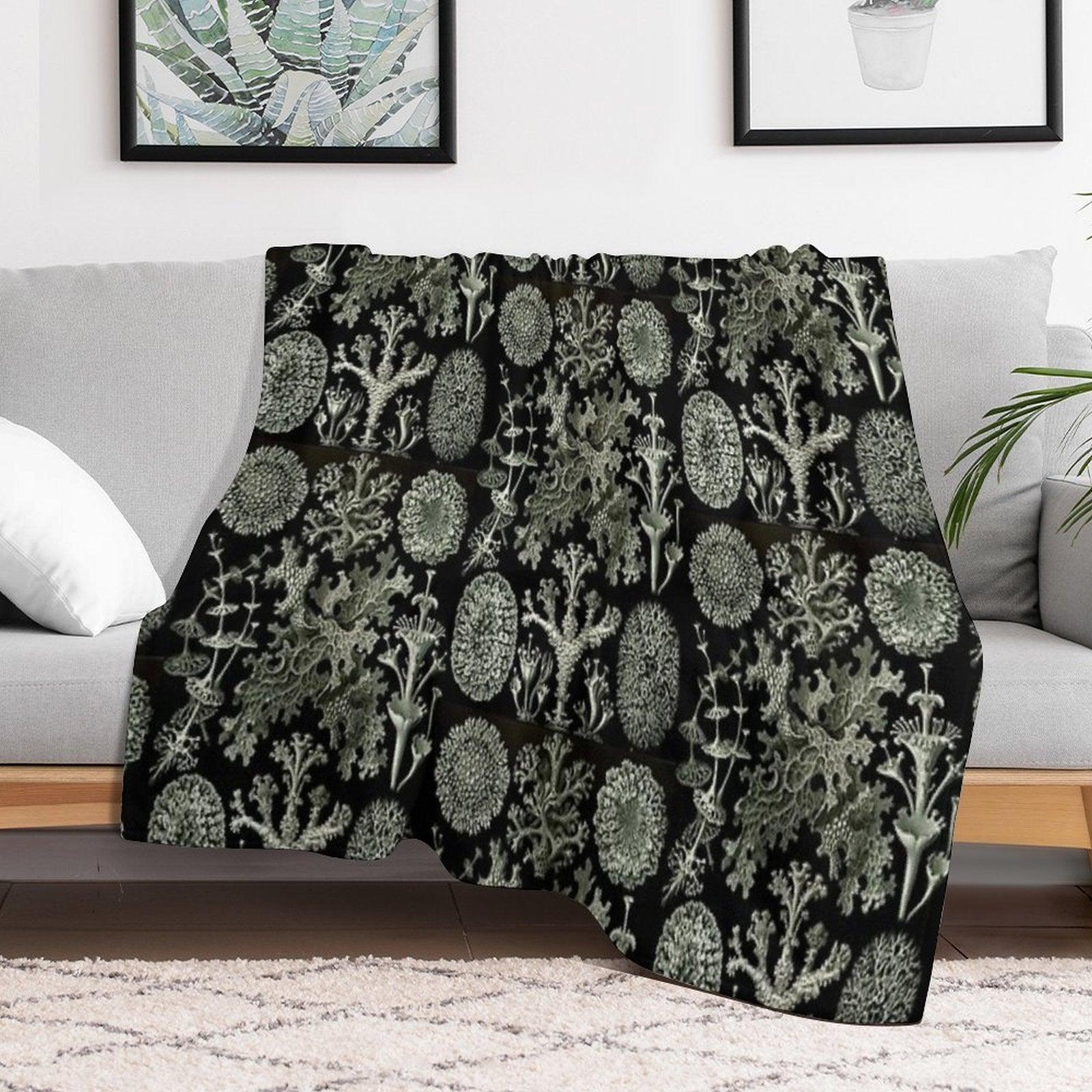 Natural History Lichen Throw Blanket