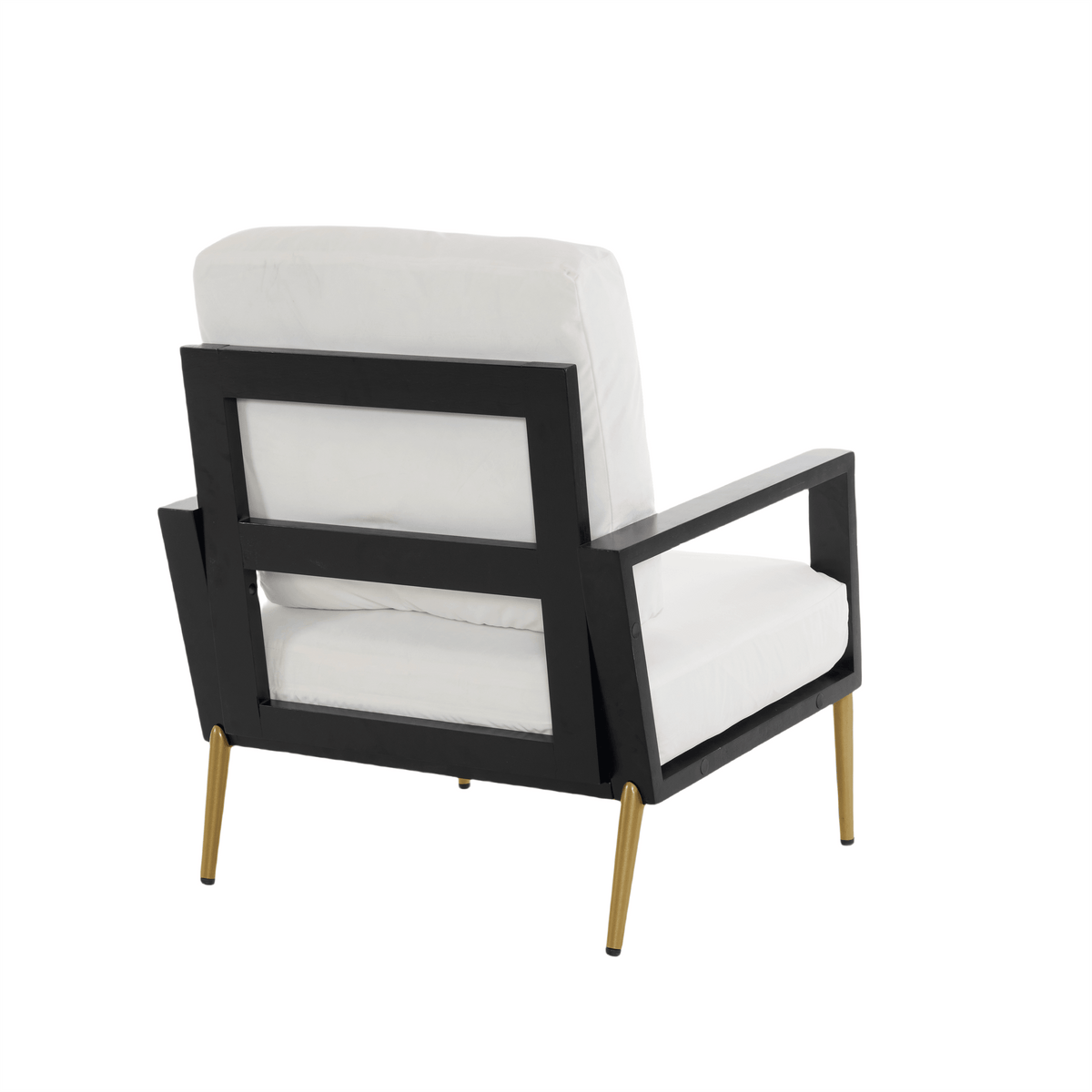Mid-Century Modern Armchair with Solid Wood Frame