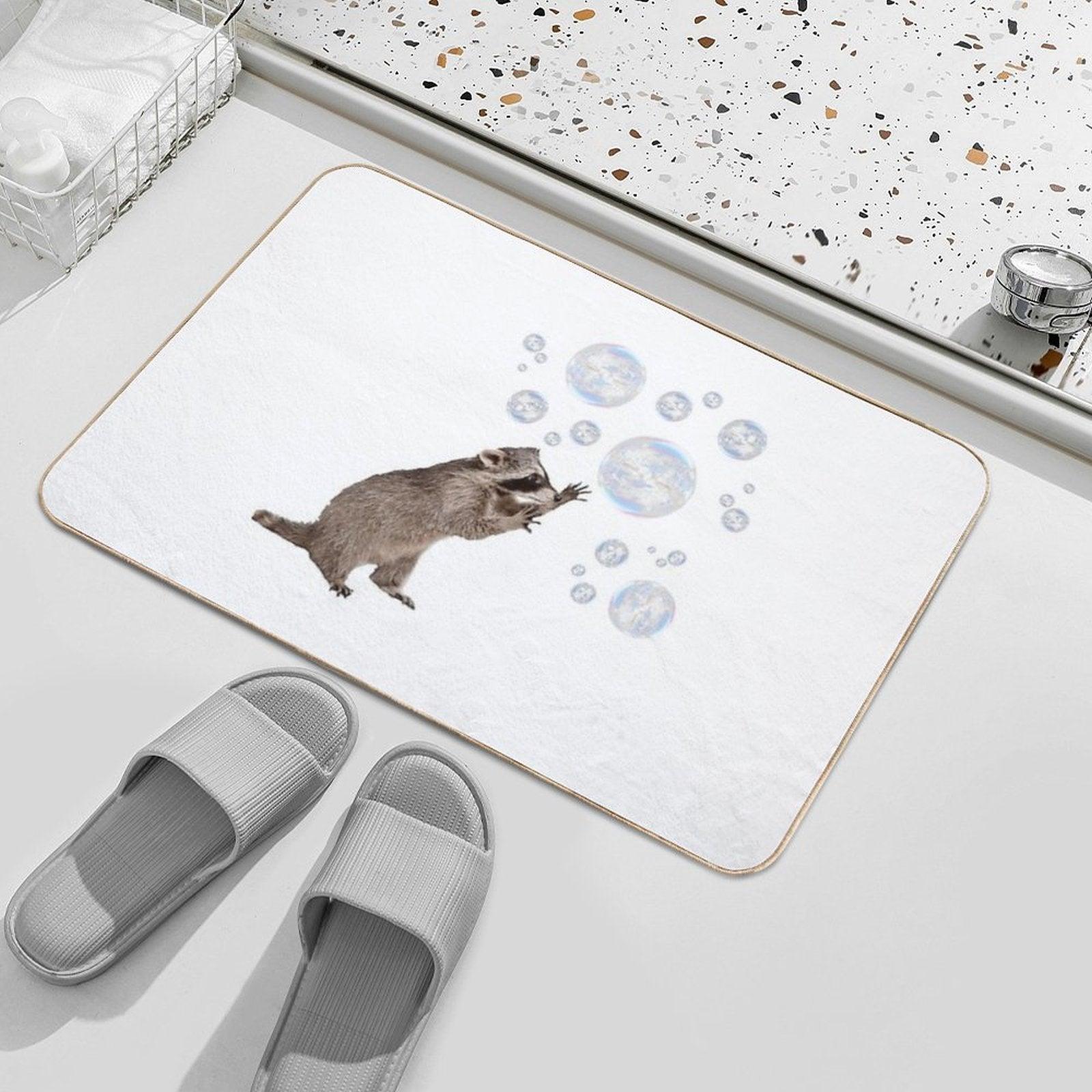 Bubbles The Raccoon Bath Mat