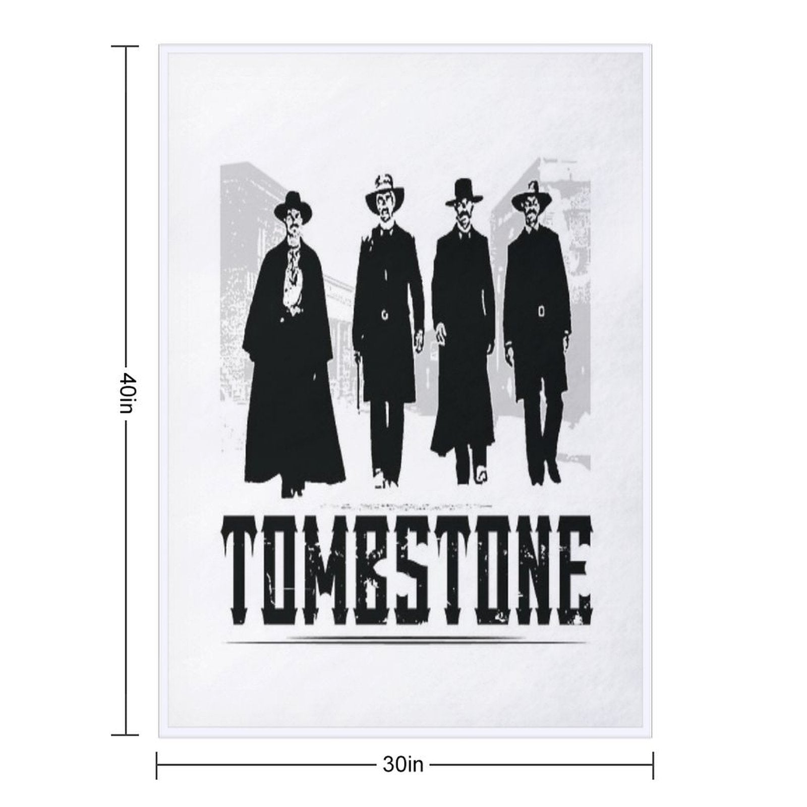 MOVIES TOMBSTONE BLACK Anti-pilling Throw Blanket