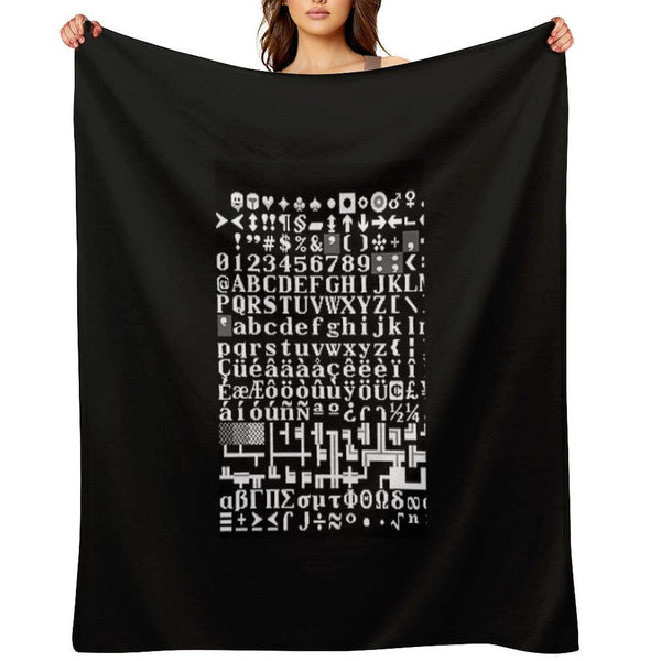 Dwarf Fortress Tile Set FnordSet Graphic Wrinkle-free Throw Blanket