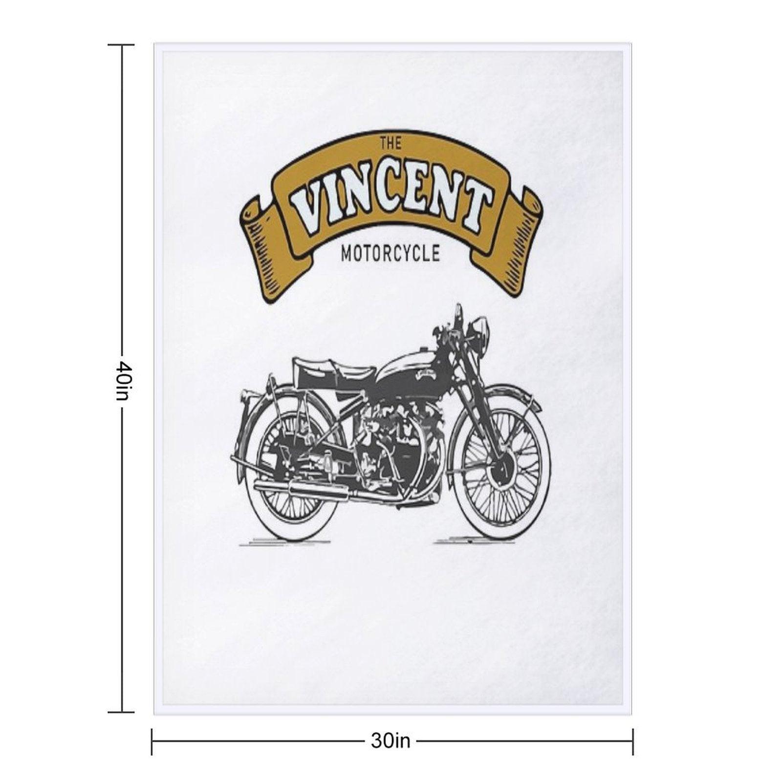 Vincent Rapide Motorcycle Throw Blanket