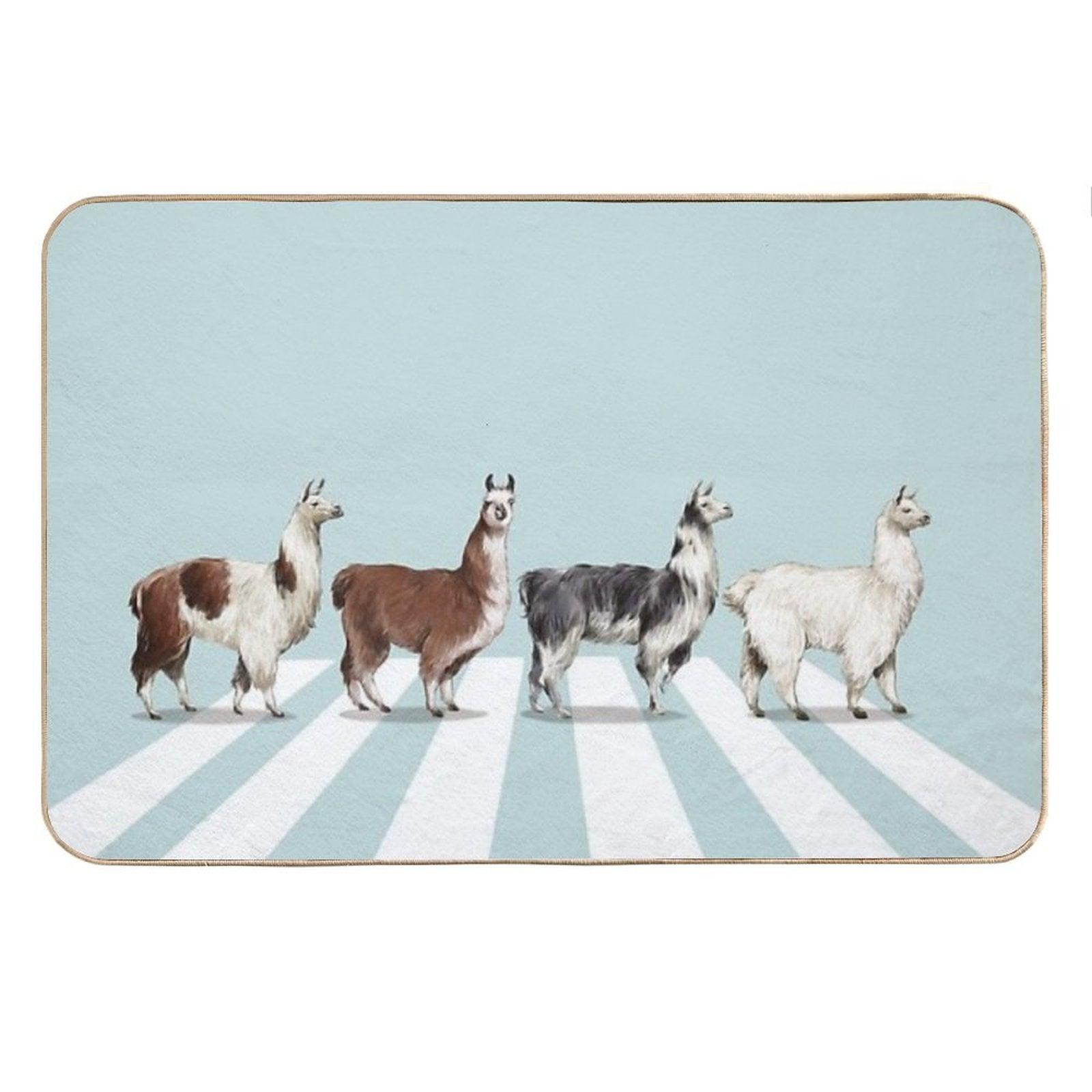 Llama The Abbey Road #1 Bath Mat