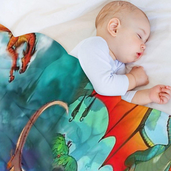 Wing of Fire All Dragon Pattern Background Throw Blanket