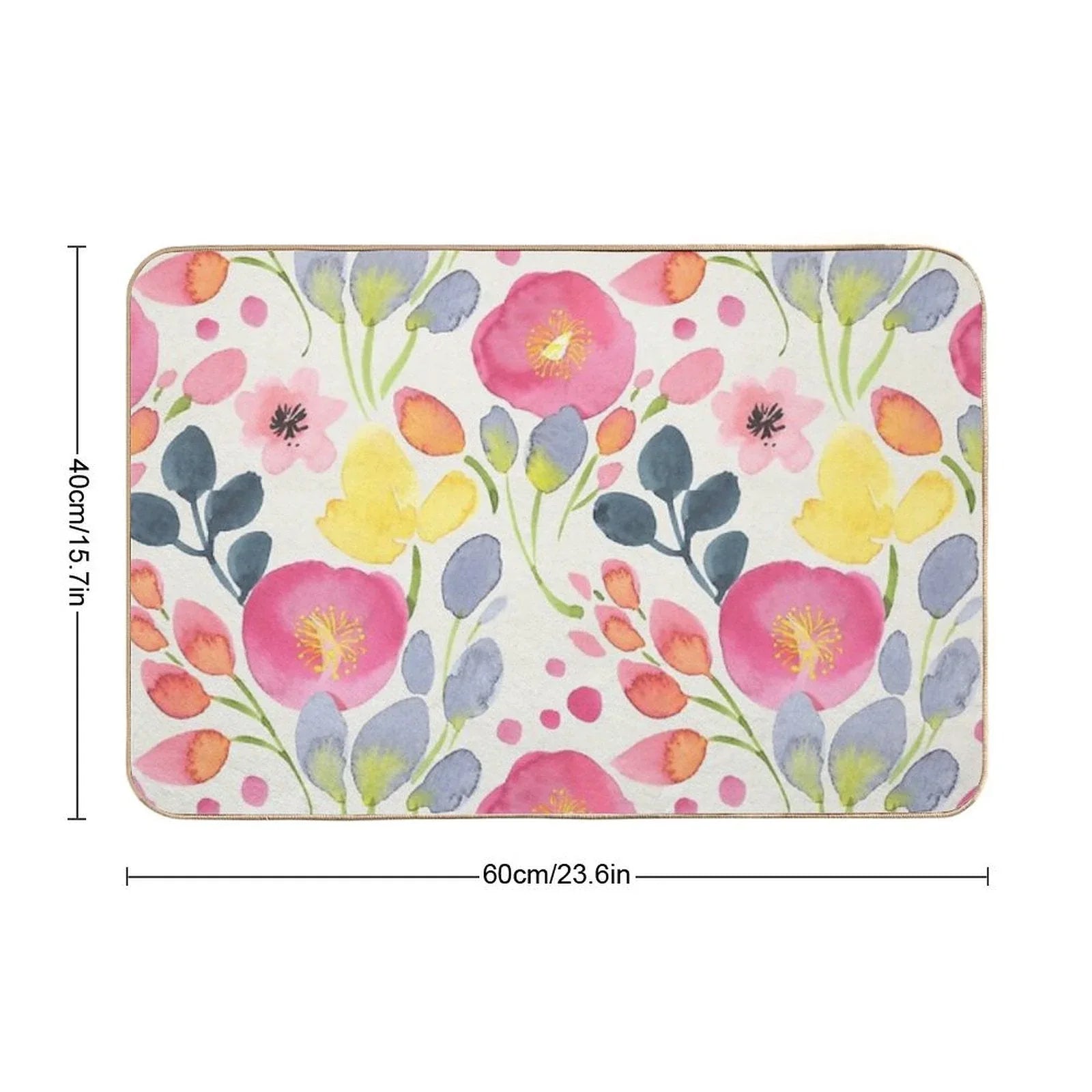 Summer Poppies Bath Mat