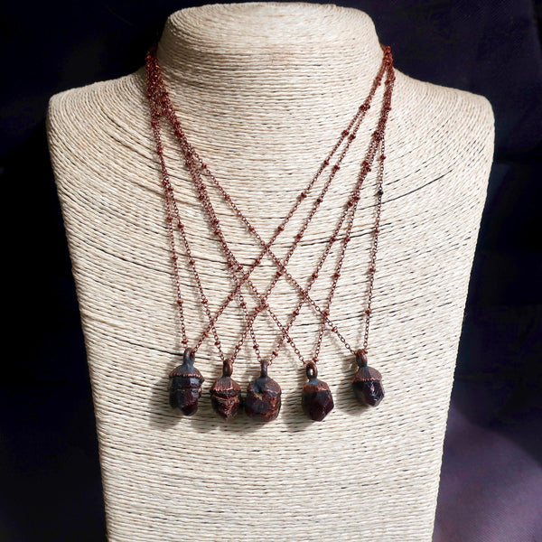 Copper Garnet Necklace - A Talisman of Vitality | By Blackbird & Sage