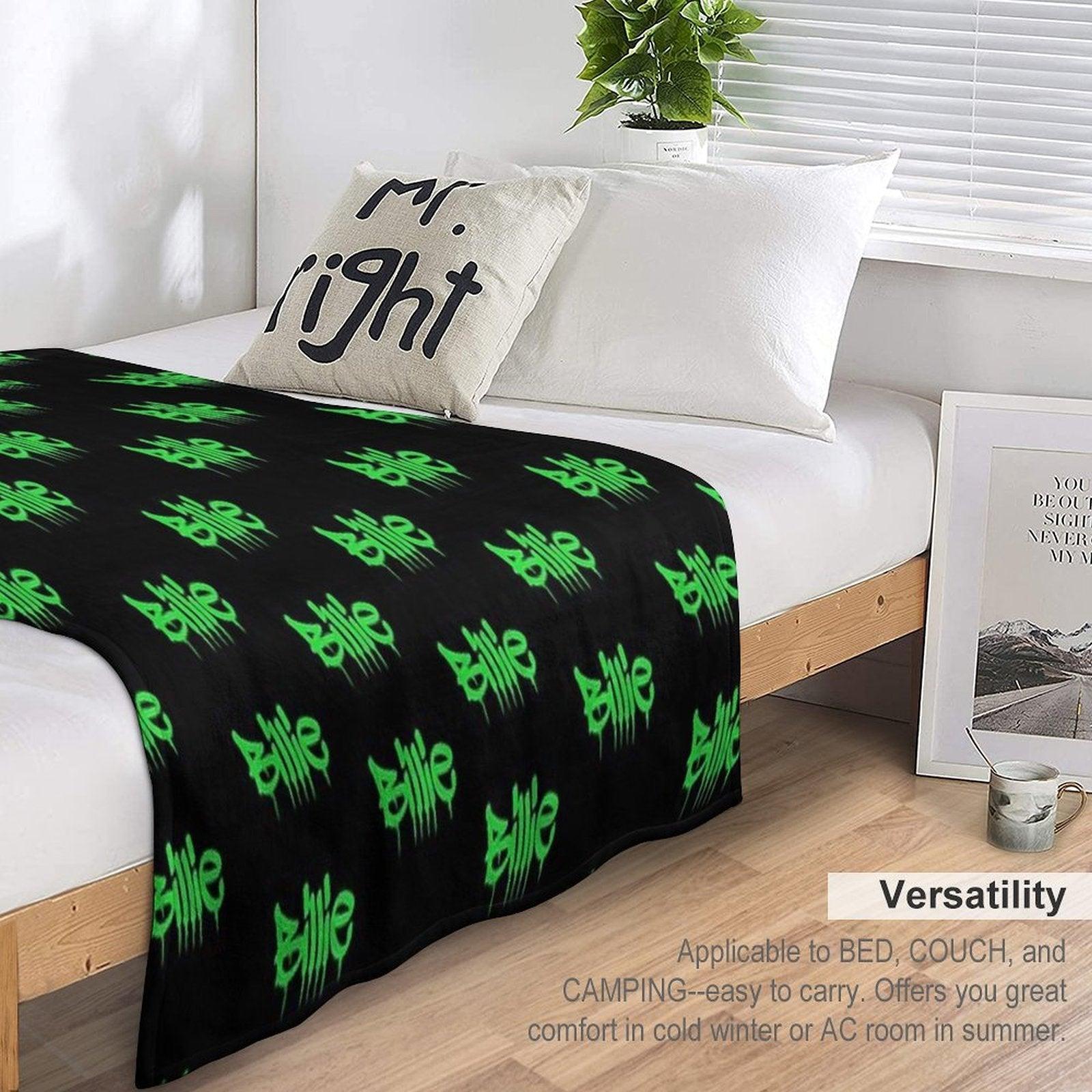 Billie Black&green Throw Blankets Throw Blanket