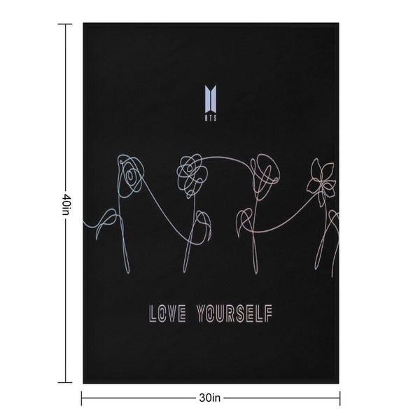BTS LOVE YOURSELF FLOWER #1 Throw Blanket