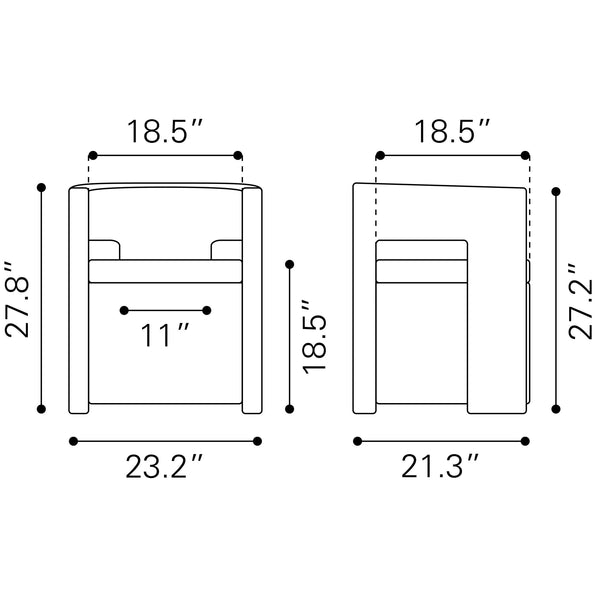 Papua Dining Chair Gray
