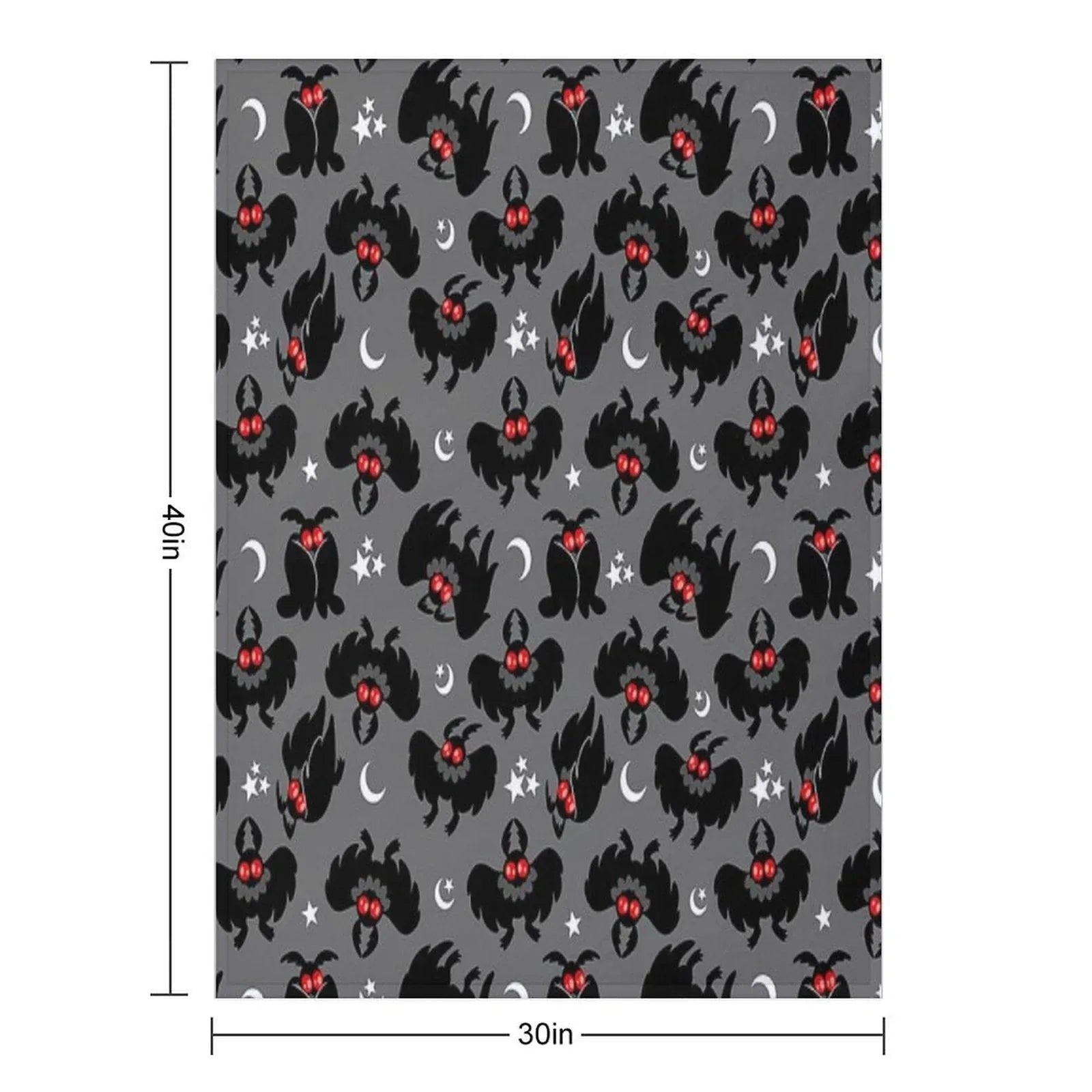 Cute Cryptids - Mothman Pattern Throw Blanket