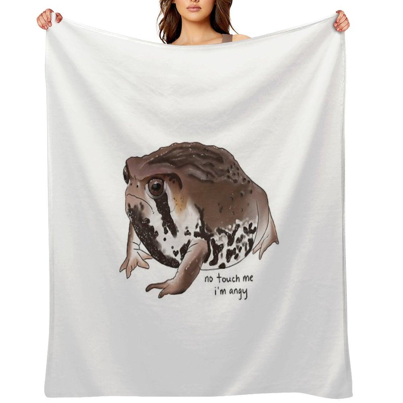 Sand Rain Frog Throw Blanket