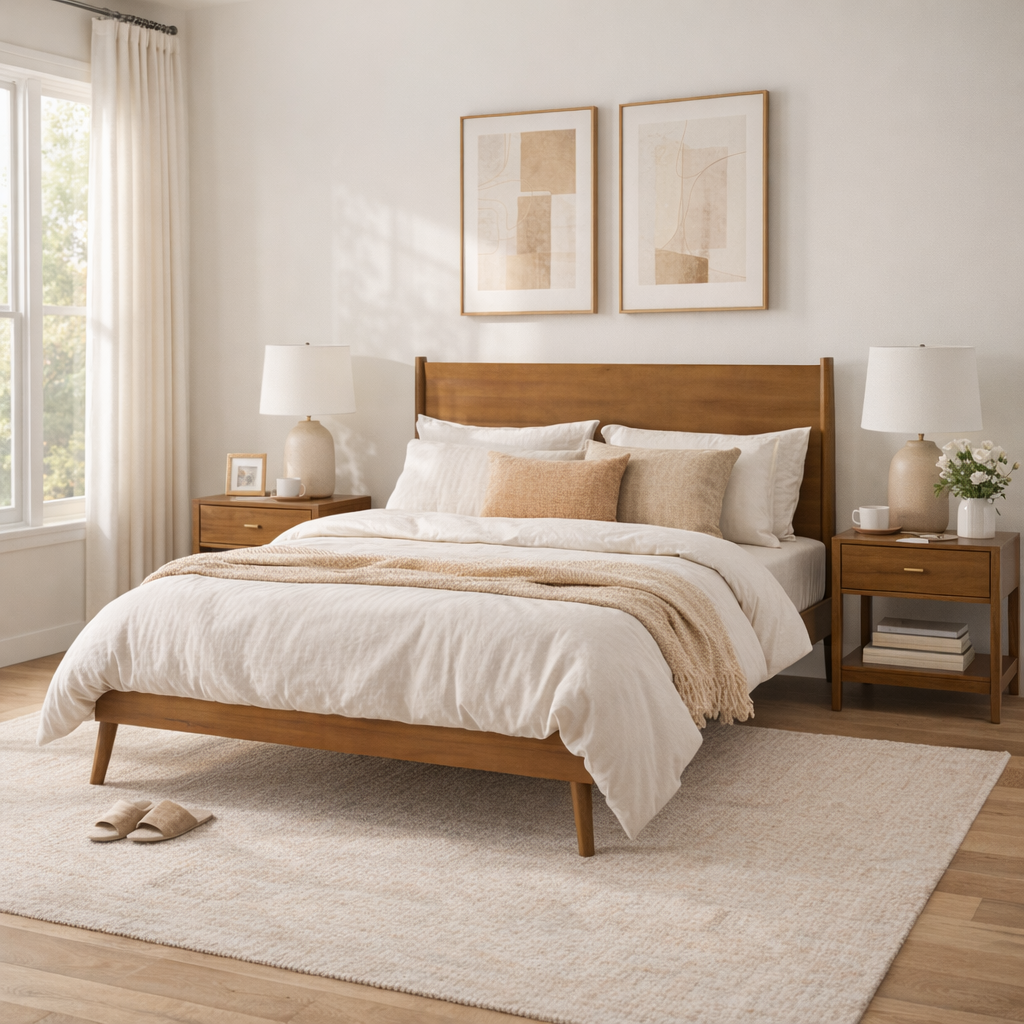 Cohron Solid Wood Platform Bed (Queen Bed)