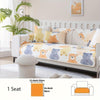 Bohemian Chic Ice Silk Sofa Cover | Extra Large Pet-Friendly Slipcover - One Person Seat 35.4"*35.4"(90CM*90CM) / Bread Bear