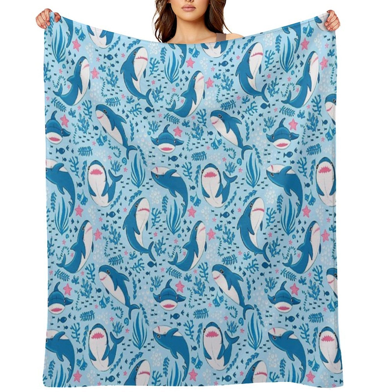 Blahaj Shark Velvety-soft Throw Blanket