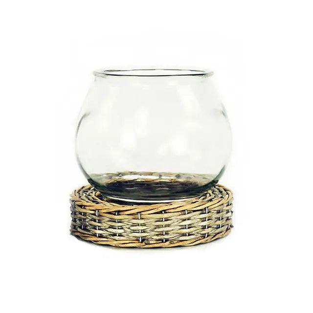Glass and Wicker Terrarium - Large