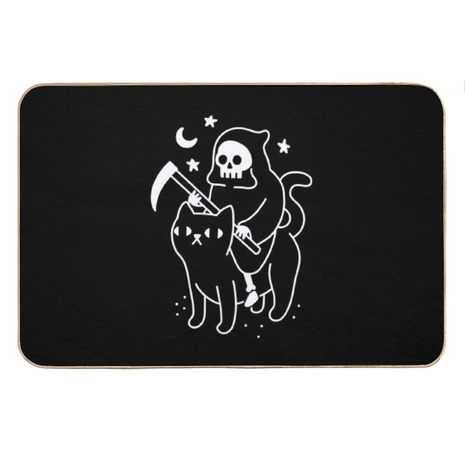 Death Rides A Black Cat Bath Mat