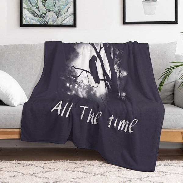 Men Women The Crow Halloween Gifts For Music Fans Sustainable Throw Blanket