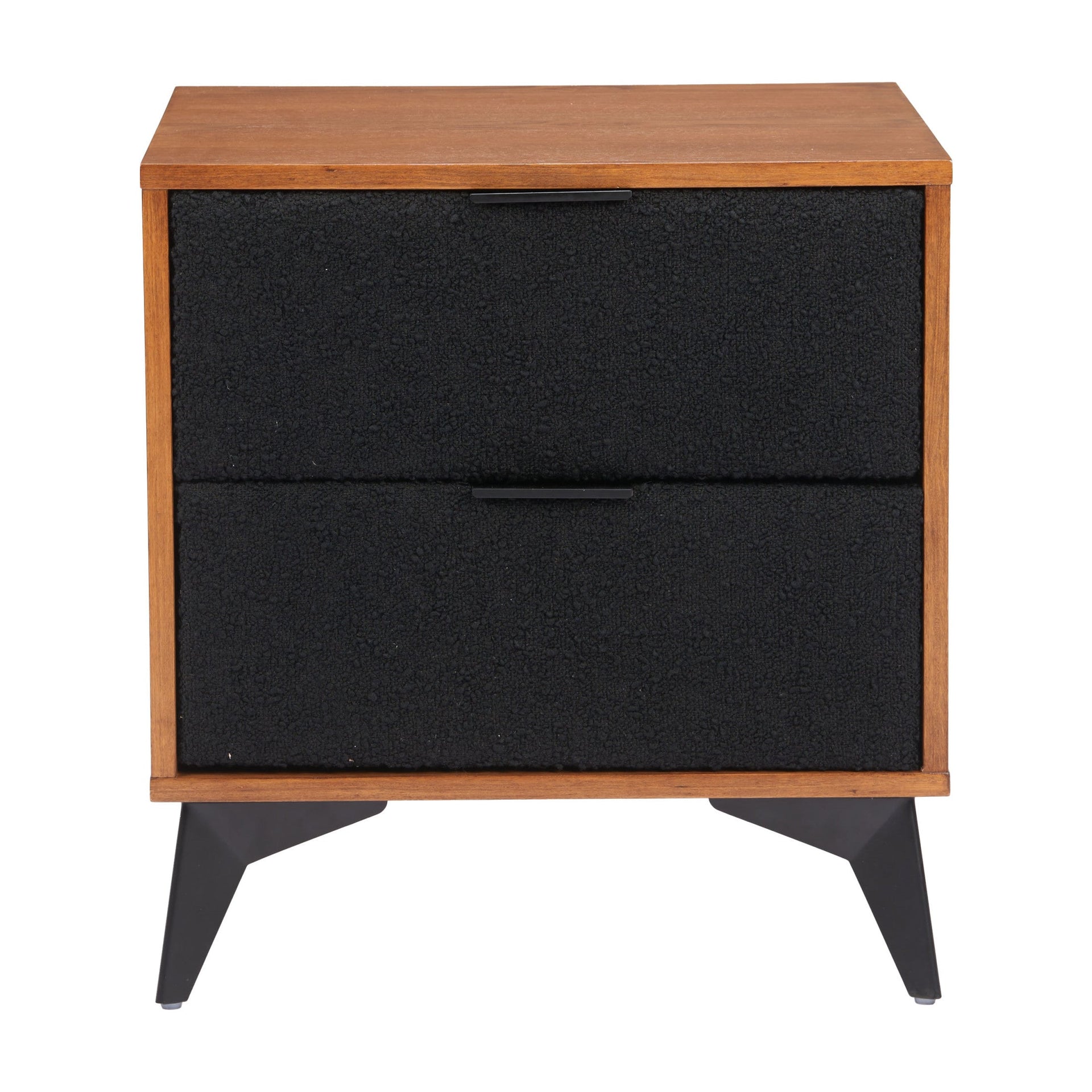 Zarif Nightstand Black & Walnut