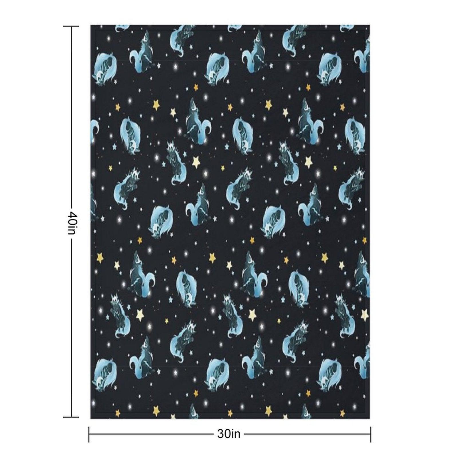 Cosmic Wolf Throw Blanket