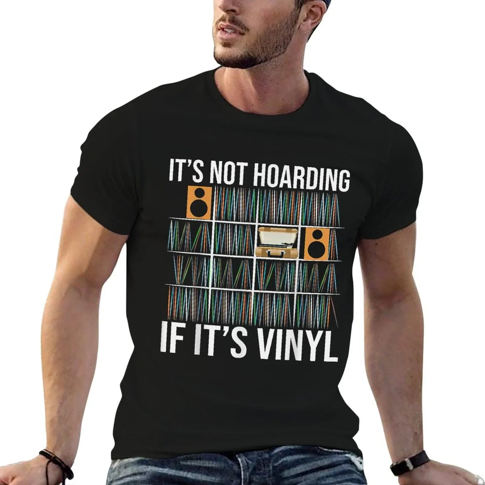It's Not Hoarding If It's Vinyl Funny Vinyl Records Lover T-Shirt